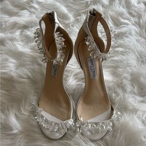 Jimmy Choo Silver Crystal maisel sandals